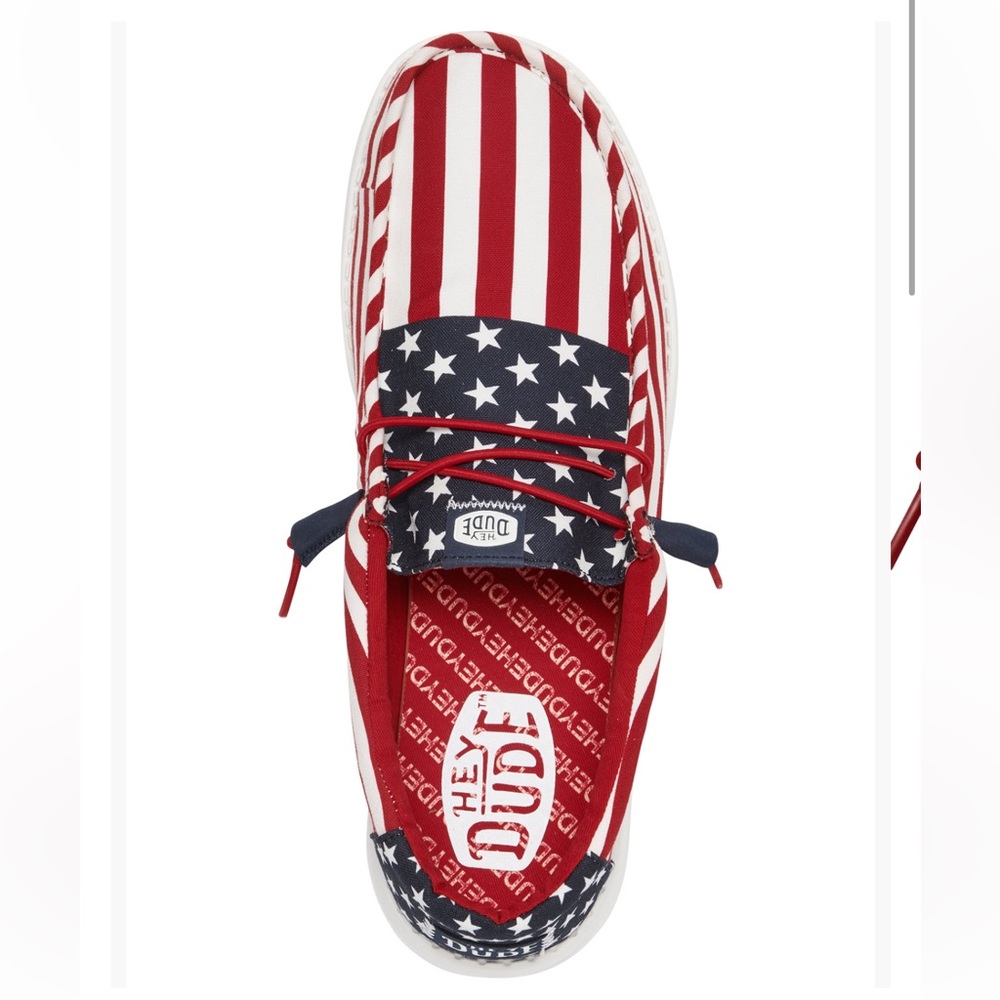 Hey‎ Dude Wally Americana Shoes American Flag Patriotic NEW size 8